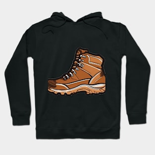 Rugged Outdoor Adventure Boot Illustration No. 817 Hoodie